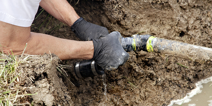 yard pipe line repair